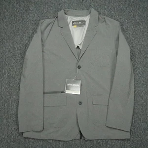 Eddie Bauer Jacket Men 46 Gray Travex Voyager II Travel Blazer Vented NWT - Picture 1 of 13