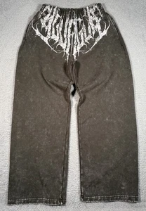 NWT YoungLA Dark Wave Joggers Mens Large Hunter Green Wash Baggy Sweatpants - Picture 1 of 10