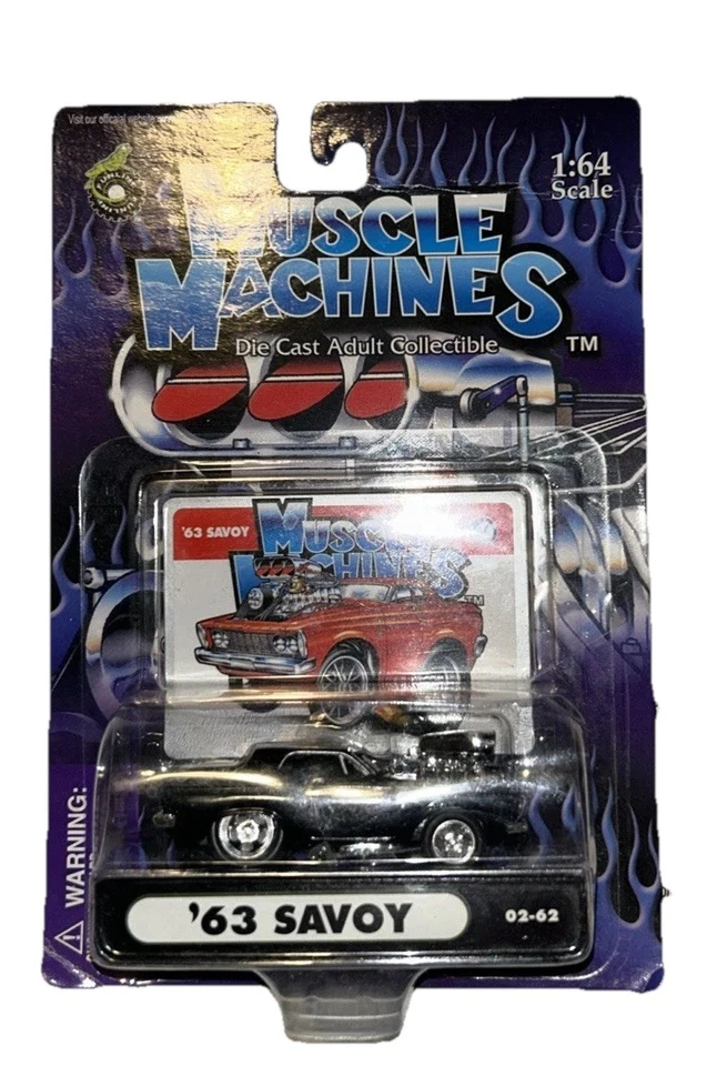 * Nuevas máquinas musculares fundidas a presión 1:64 Black Plymouth 63 Savoy #02-62 raras ** Foto 1 de 4