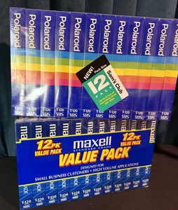 NEU VHST-120 KASSETTEN INSGESAMT 24 - Polaroid Supercolor Plus und Maxell Standard - Bild 1 von 4