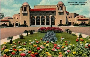 Municipal Auditorium San Antonio Texas Leinen Postkarte - Bild 1 von 4