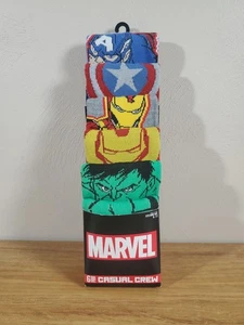 Men's Marvel Casual Crest Socks 6 Pairs Sz 8-12 BRAND NEW - Picture 1 of 3