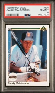 PSA 10💎POP 1 🪙1990 Upper Deck #136 Candy Maldonado - Only 1 PSA Graded - Picture 1 of 4
