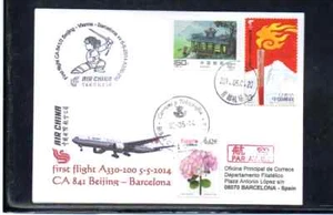 AIR CHINA FFC ERSTFLUG BEIJING PR CHINA - BARCELONA SPAIN 2014 - Bild 1 von 1