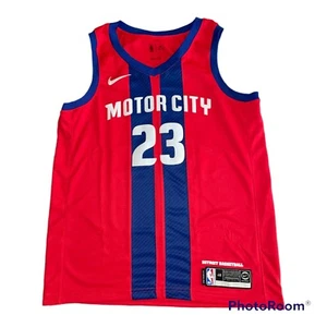 Nike Detroit Pistons Motor City Blake Griffin Red Swingman Basketball Jersey L - Picture 1 of 7