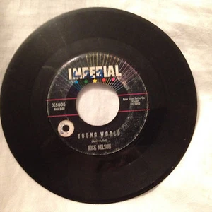 Imperial Rick Nelson 45rpm - Young World/Summertime - Picture 1 of 2