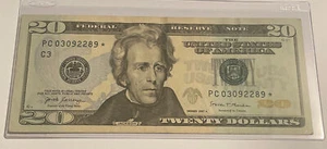 US Fancy Star Error Note Serial Twenty Dollar Replacement Duplicate Ink Fed $20 - Picture 1 of 2