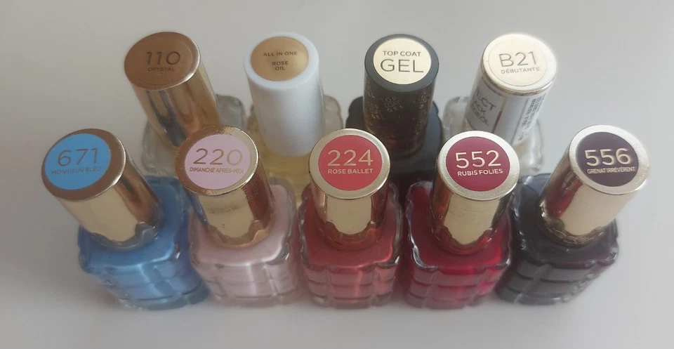 Loreal Paris Nagellack Set Paket B21 671 220 224 552 556 Top Coat GEL 110 Oil... - Bild 1 von 4