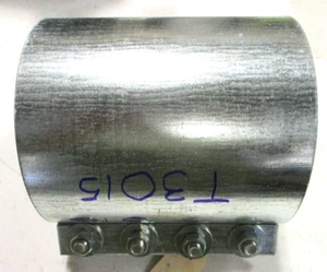 Pipe Compression Coupling 6" (6.625" OD) / 4-Bolt / Galvanized / Mfg: LORENZ A6B - Picture 1 of 9