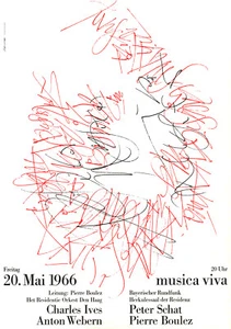 Musica Viva ORIGINAL A0 Konzertplakat 1966 Bayerischer Rundfunk ART: TAFELMEIER - Picture 1 of 1