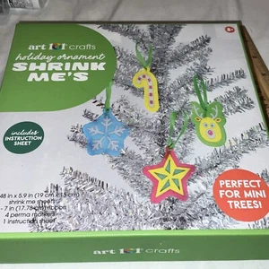 Art 101 Crafts Ornament Craft Kit Shrink Me’s 4 Cinta, Marcadores, Shrink Me’s Nuevo - Imagen 1 de 24