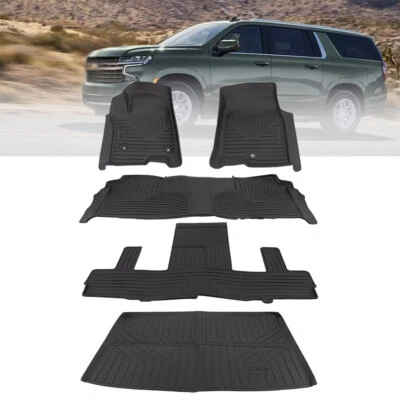 For Chevrolet Suburban 2021-2025 2024 All-Weather Floor Mats & Cargo Liner Kit - Изображение 1 из 4