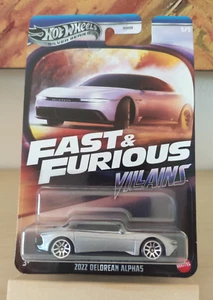 Hot Wheels Fast & Furious Villains 2024 HNR88 5/5 2022 Delorean Alpha5 JBY38 - Foto 1 di 2