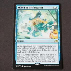 March of Swirling Mist 61 Magic The Gathering Kamigawa: Neon Dynasty (NEO) raro casi nuevo - Imagen 1 de 2