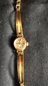 Vintage DDR, Armbanduhr für Damen," Glashütte, 17 Rubis", Goldoptik, - Bild 1 von 4
