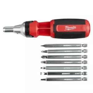 Milwaukee - 48-22-2322 - 9-in-1 Square Drive Ratcheting Multi-Bit Screwdriver - Picture 1 of 5