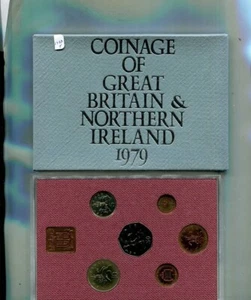 1979 GREAT BRITAIN UK NORTHERN IRELAND 7 COIN BU ORGINAL GOVERNMENT SET 1733T - Picture 1 of 1