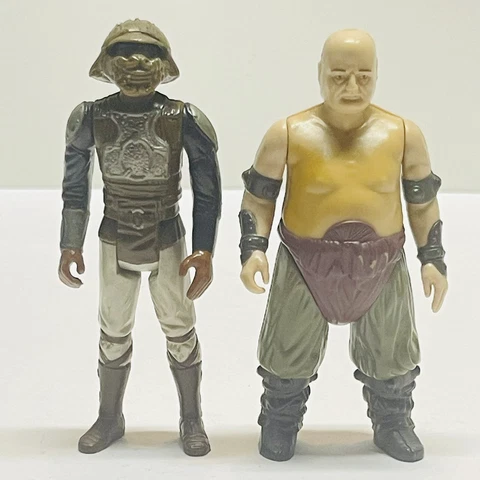 Vintage 1983 84 Kenner Star Wars RANCOR KEEPER & LANDO SKIFF GUARD Figures ROTJ Cover