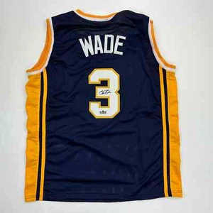Facsimile Autographed Dwyane Wade Marquette Blue Reprint Jersey Size Men's XL - Picture 1 of 4