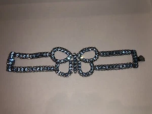 Coach blau Strass Schmetterling Armband 7" - Bild 1 von 4
