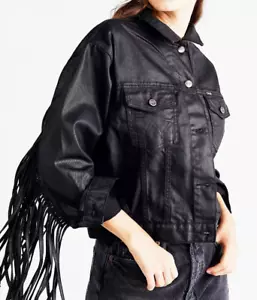 Wrangler x Fender Gitarre Fransen Rock Jacke Souvenir bei Free People Größe M - Bild 1 von 18