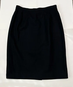 Size 14 Black Wool Skirt Pencil Straight Classic Womens NWT - Picture 1 of 4