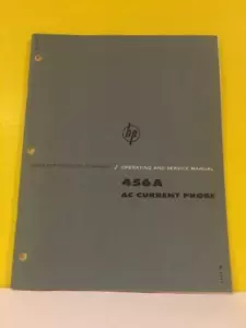 HP 00395-1 Model 456A SN Prefix 103 AC Current Probe Operating + Service Manual - Picture 1 of 2