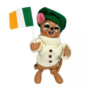 AnnaLee Puppe Filzmaus St. Patrick Day irische Flagge Strickjacke Pullover Wohnkultur - Bild 1 von 6