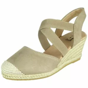Nuevos Zapatos Por Emma Mujer Alpargata Hessian Sandalias Cuña Elástica Reino Unido 3 - 8 - Imagen 1 de 18