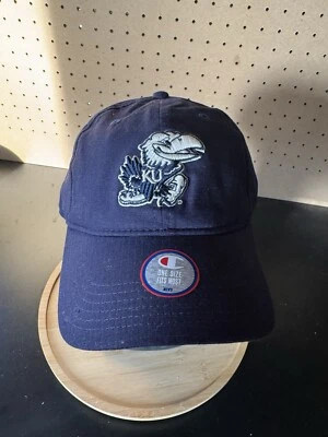 Kansas University Jayhawks Champion Gorra Sombrero Ripstop Ajustable Azul Marino Nuevo con Etiquetas Foto 1 de 4