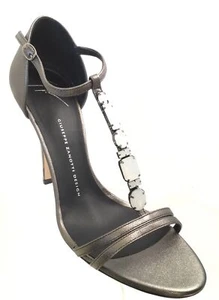 NUOVI sandali con cinturino a T GIUSEPPE ZANOTTI in cristallo impreziositi (taglia 40) - Foto 1 di 11