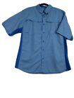 Silver Bait Size XL Men’s Blue Short Sleeve Fishing Outdoor Button Down Shirt