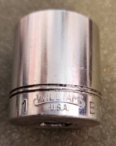 Williams 1" flache 12 PT Steckschlüssel 3/8 Antrieb B-1232 USA - Posten 3203 - Bild 1 von 4