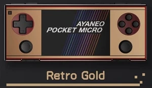 AYANEO Pocket MICRO 8GB 256GB 3.5inch display Retro Gold Limited Japan NEW - Picture 1 of 16