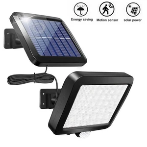 100 LED Solarleuchte mit Bewegungsmelder Außen Gartenlicht Wandleuchte Lampe DHL - Bild 1 von 13