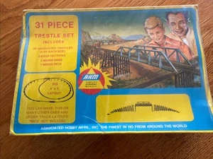 Vintage AHM 31 Piece Trestle Set Complete on Sprues New Sealed Box No. 5850 - Picture 1 of 3