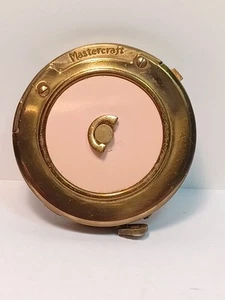 Master Craft Brass Circular Enameled Center Musical Lighter 2 1/4" JGBx28 - Picture 1 of 5
