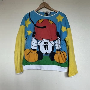 Suéter Disney Vintage Años 80 90 JG Gancho Reversible Talla Grande Mickey  - Imagen 1 de 4