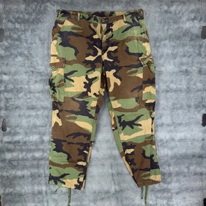US Army Pants Mens 36x29 Green Camouflage Woodland Camo Cargo Pockets Combat - Picture 1 of 7