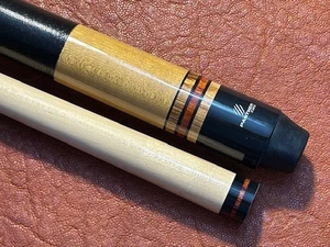 Panther Pool Cue with One Maple Shaft. Linen Wrapped Cue. 3/8-10 Pin. - Picture 1 of 6