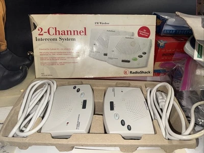 Radio Shack 2 Channel Intercom System 43-3106 2 Intercoms  With  BOX Works - Image 1 of 4