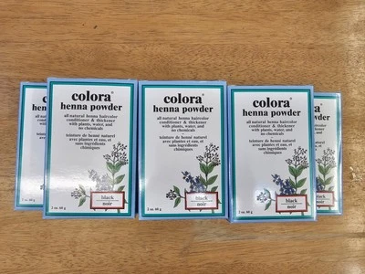 7 Pack Colora Henna Powder Hair Color & Conditioner 2oz  /Color Black Noir - Image 1 of 4