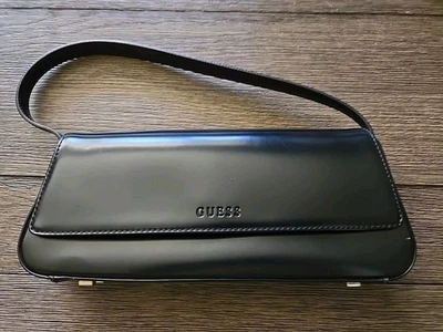Guess Purse Y2K Faux Patent Leather Small Shoulder Bag Black ***AS IS*READ - Image 1 of 4