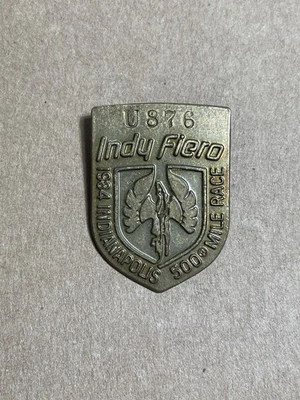 vintage Indy Fiero 1984 Indianapolis 500 Mile Race B.B. Co pit badge pin - Image 1 of 3