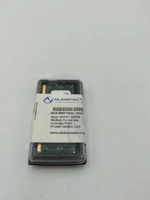 NUIMPACT 2x8GB = 16GB PC12800 (NUA-MBP-1600L/16GKT) Apple MacBook Pro DD3L ram - Image 1 of 2