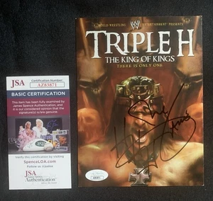 FOTO 8x10 autografiada original WWF PROMO 8x10 TEIPLE H (HHH) con certificado de autenticidad JSA - Imagen 1 de 4
