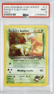 Pokemon PSA 9 Rocket's Scyther 13 Holo Gym Heroes - Picture 1 of 2
