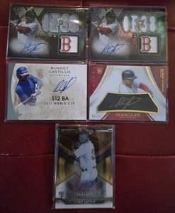 2015 Topps Triple Threads, Strata, Panini Rusney Castillo Patch Auto Lot (x5) - Picture 1 of 2