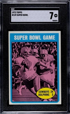 Juego de Super Bowl 1972 Topps #139 PSA 7 casi nuevo Roger Staubach Dallas Cowboys Salón de la fama Foto 1 de 3