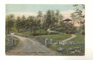 NORWICH, CONN. PAVILION AT ENTRANCE MOHEGAN PARK 1911 - Picture 1 of 1